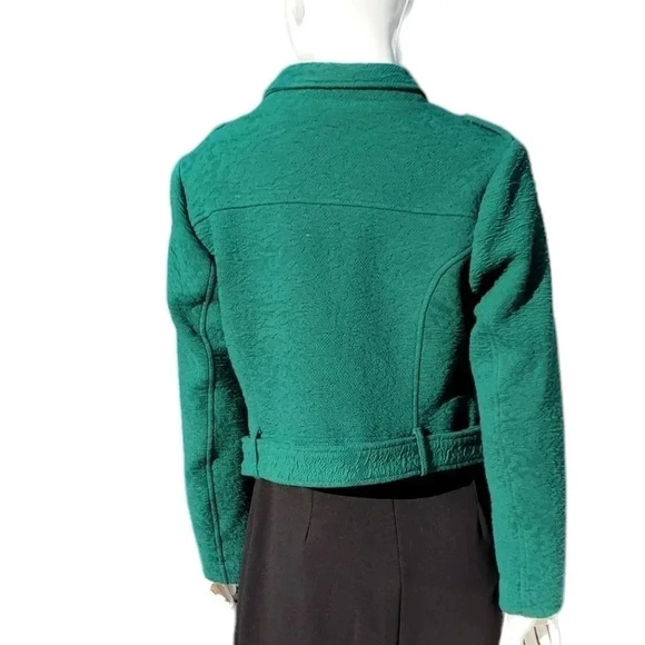 Torrid Textured Knit Moto Jacket Green Size 0 - Picture 4 of 13